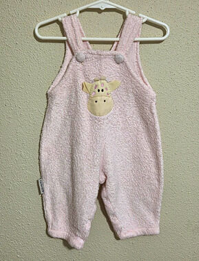 Vintage CachCach Baby Girl Giraffe Overall Romper Brand: CachCach Made in: USA